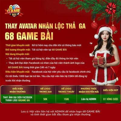 Thay avatar nhận Lộc thả ga tại 68 game bài